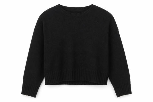 New Look Womens Black  Acrylic Pullover Sweatshirt Size L