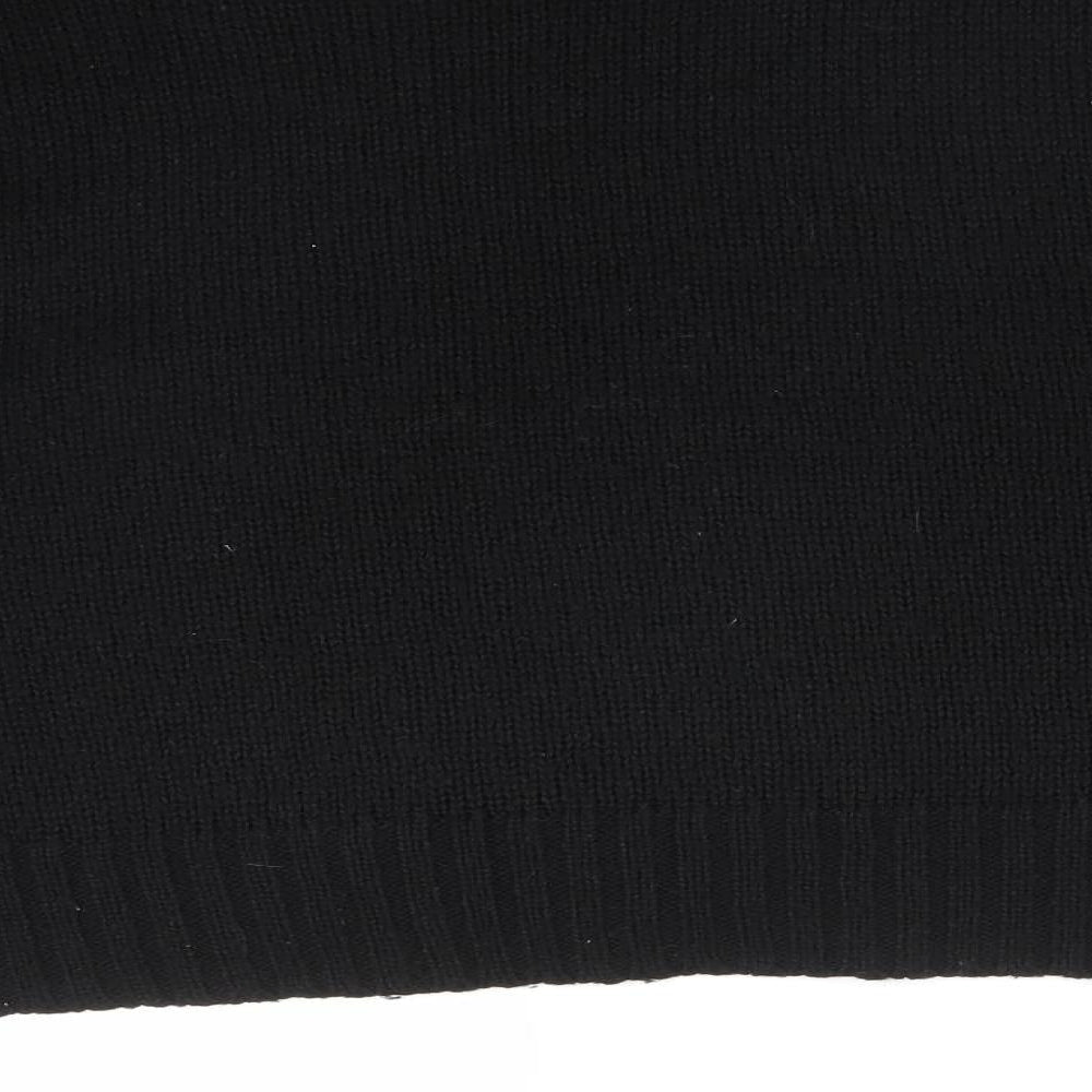 New Look Womens Black  Acrylic Pullover Sweatshirt Size L