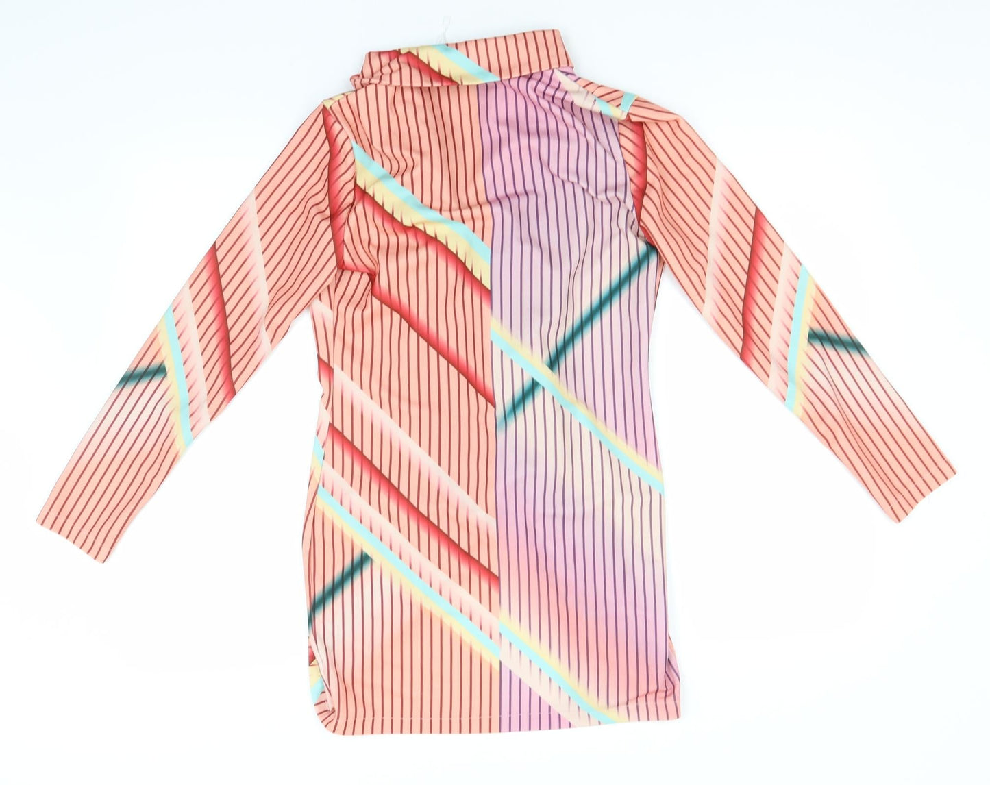 CBR Womens Pink Striped  Overcoat Jacket Size 8