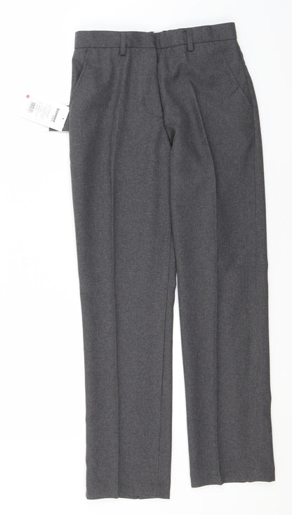 Signature Womens Grey  Polyester Trousers  Size 28 in L30 in Regular