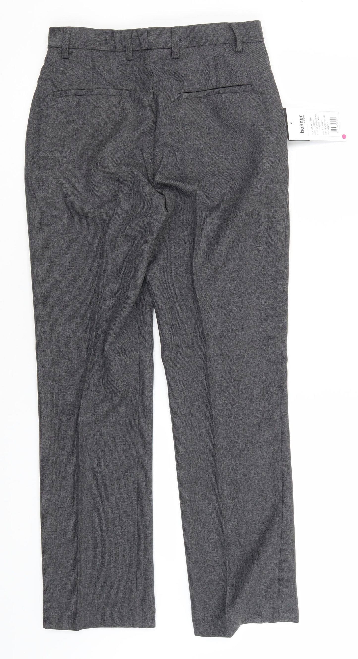 Signature Womens Grey  Polyester Trousers  Size 28 in L30 in Regular