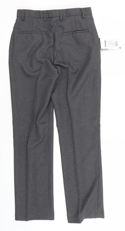 Signature Womens Grey  Polyester Trousers  Size 28 in L30 in Regular