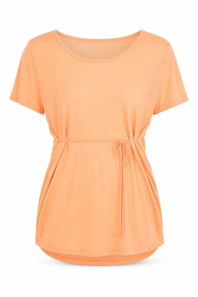 H&M Womens Orange  Polyester Basic T-Shirt Size M Round Neck