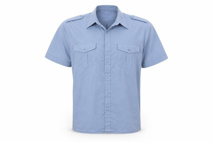 Easy Mens Blue  Polyester  Button-Up Size M Collared