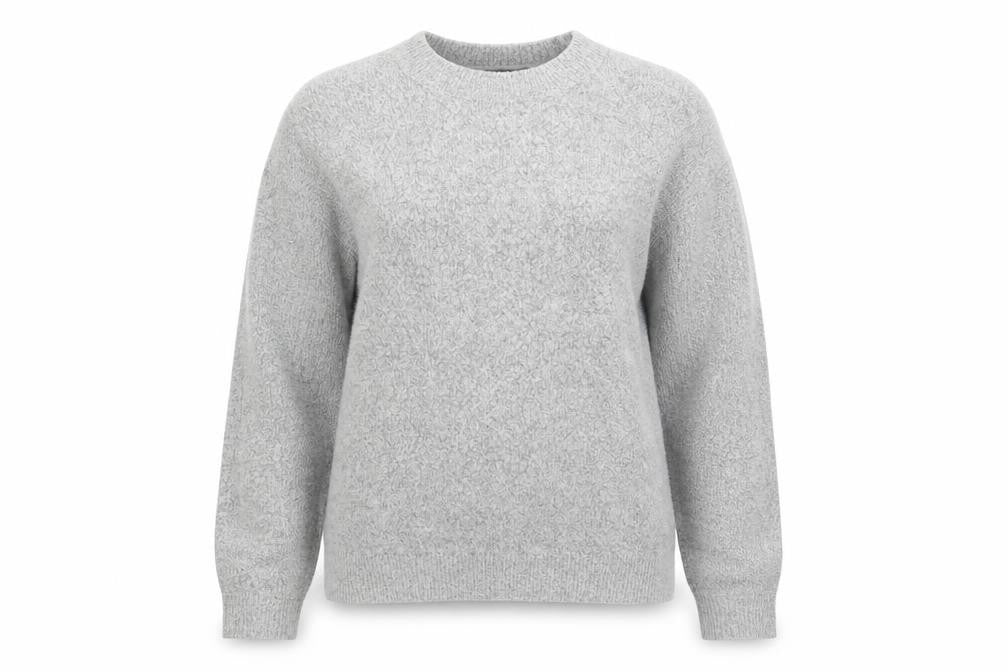 Studio Womens Grey Round Neck  Acrylic Pullover Jumper Size 12
