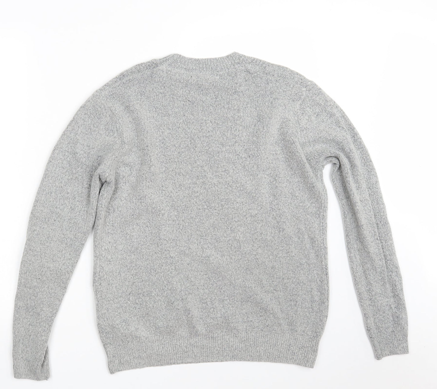 Studio Womens Grey Round Neck  Acrylic Pullover Jumper Size 12