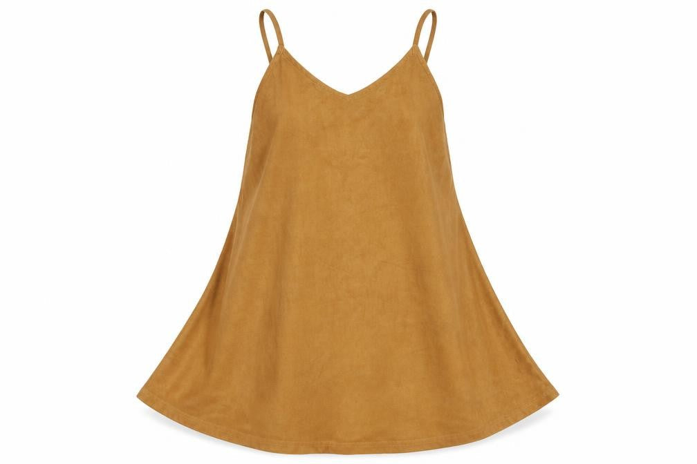 New Look Womens Brown  Polyester A-Line  Size 8  V-Neck