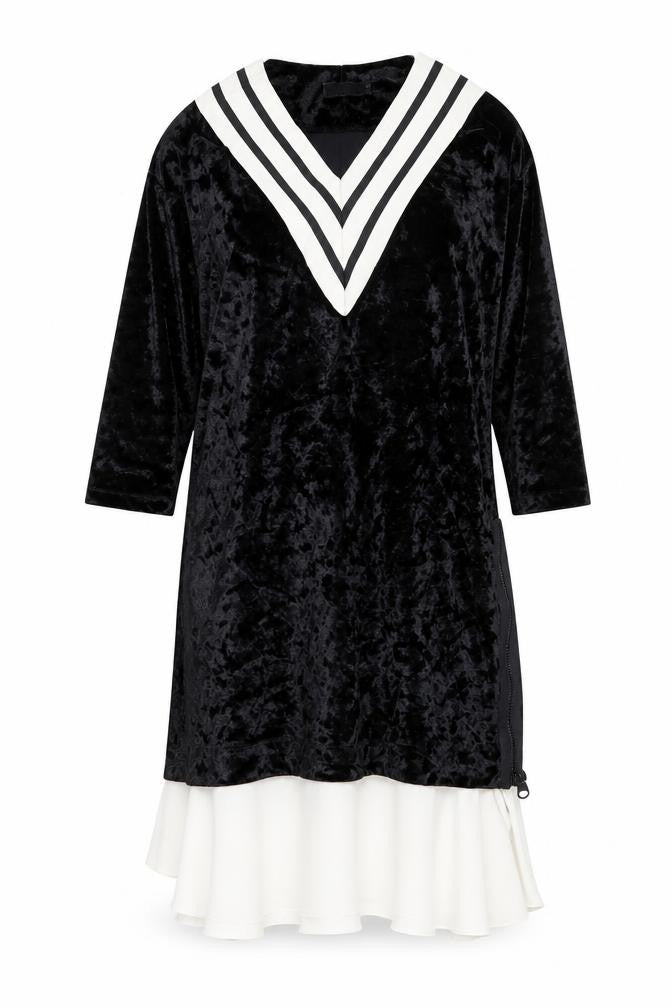 Prando Womens Black  Polyester Shift  Size 12  V-Neck  - Size 40
