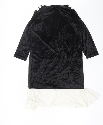 Prando Womens Black  Polyester Shift  Size 12  V-Neck  - Size 40