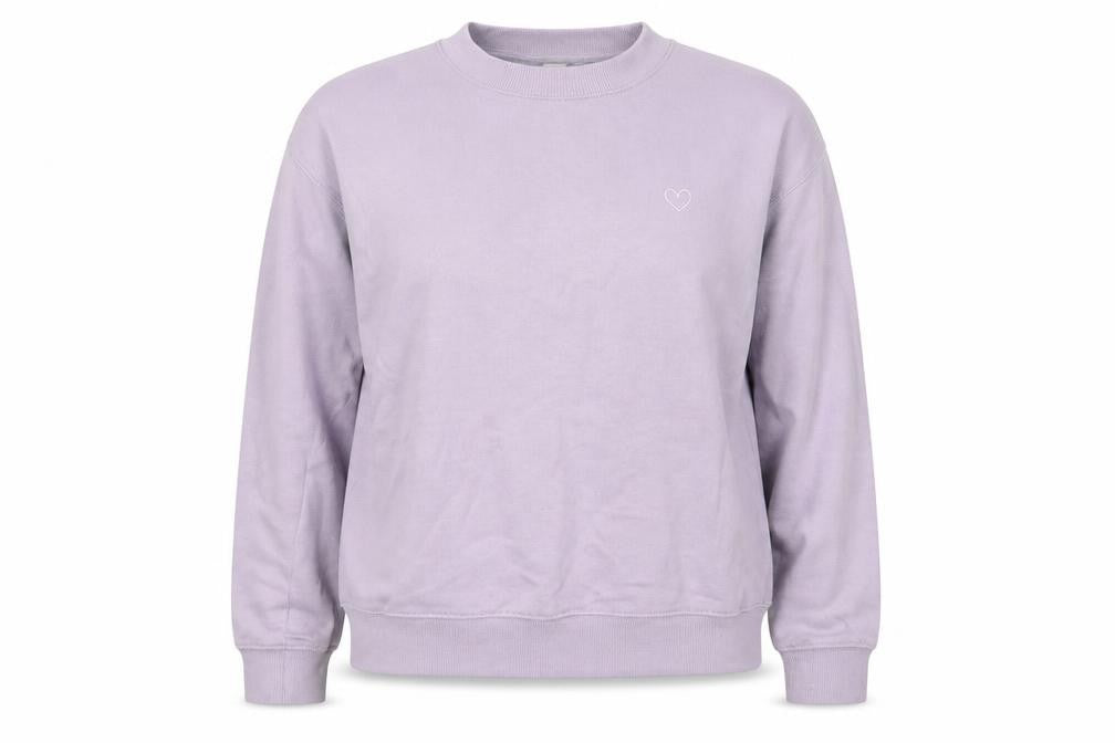 Divided Womens Purple Round Neck  Cotton Pullover Jumper Size S