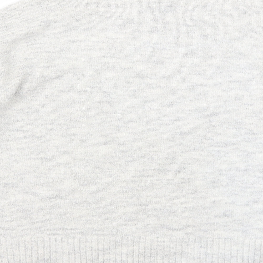 Primark Womens Grey Round Neck  Acrylic Pullover Jumper Size 2XS