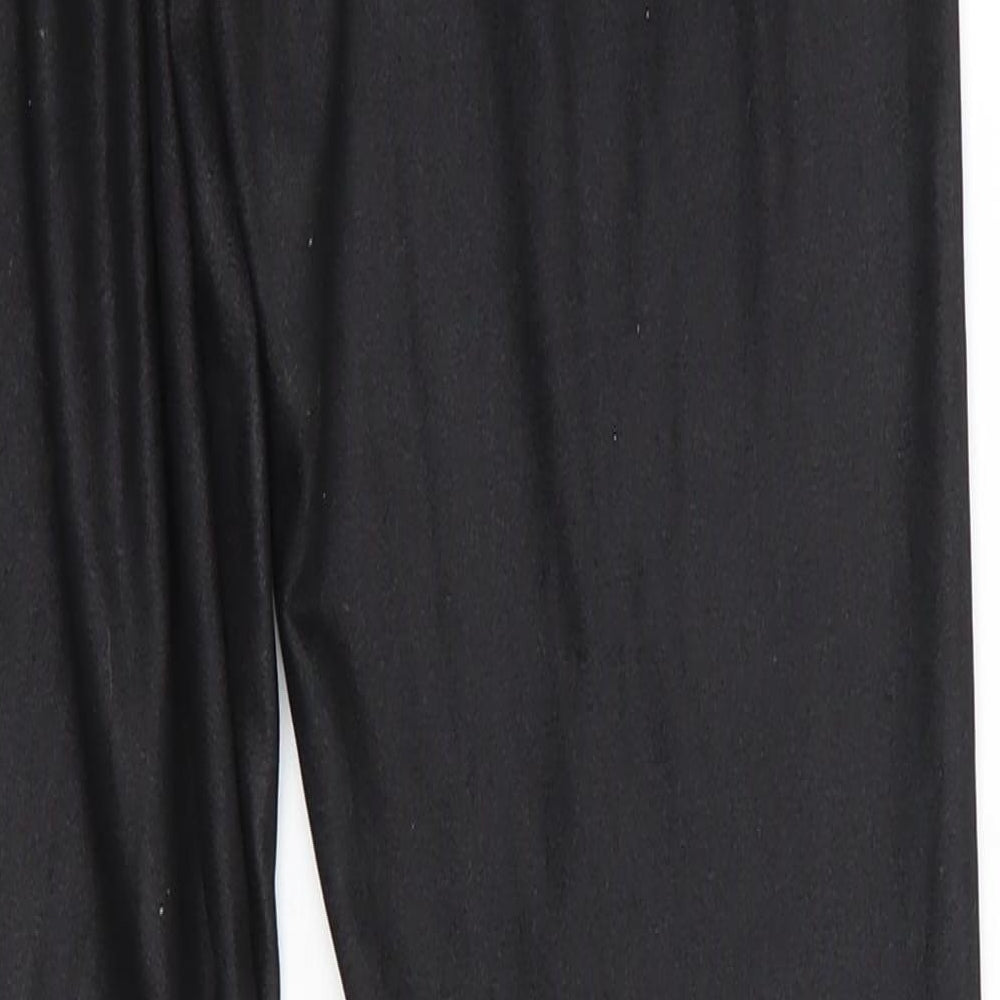 Ribbon Womens Black  Polyester Jegging Leggings Size 10 L28 in   - sheen finish