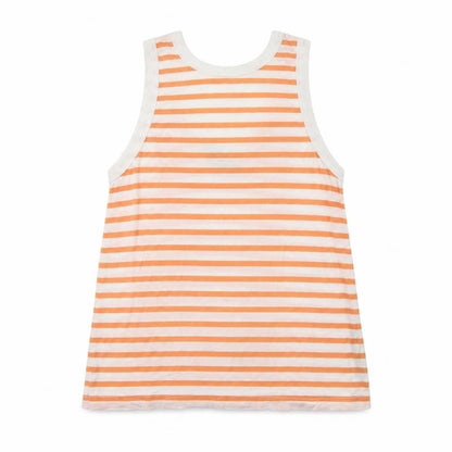 ASOS Womens Orange Striped Viscose Basic Tank Size 6 Scoop Neck