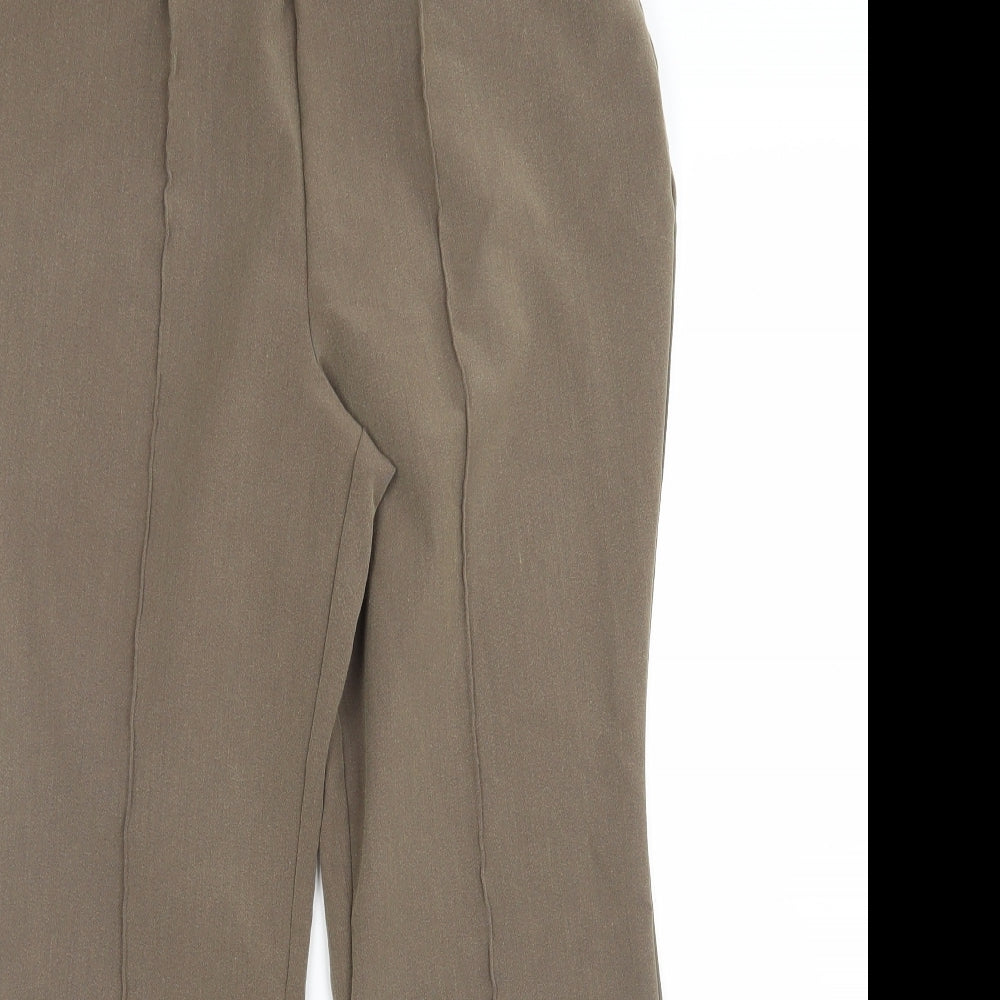 Julipa Womens Brown  Polyester Trousers  Size 10 L26 in Regular