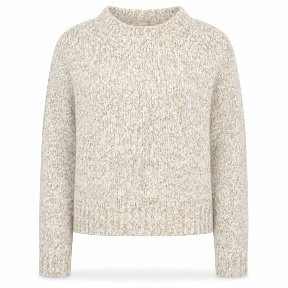 H&M Womens Beige High Neck  Cotton Pullover Jumper Size S