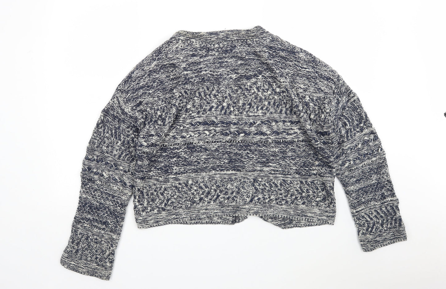 M&S Womens Multicoloured Round Neck  Cotton Cardigan Jumper Size L