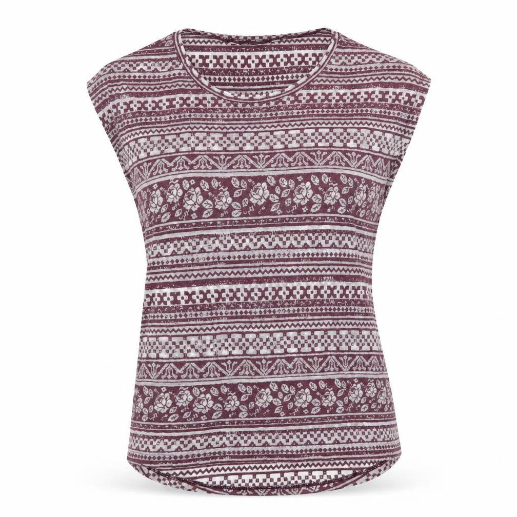 New Look Womens Multicoloured Floral Cotton Basic T-Shirt Size 6 Round Neck