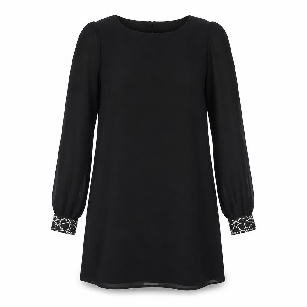 Atmosphere Womens Black  Polyester A-Line  Size 6  Round Neck