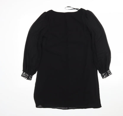 Atmosphere Womens Black  Polyester A-Line  Size 6  Round Neck