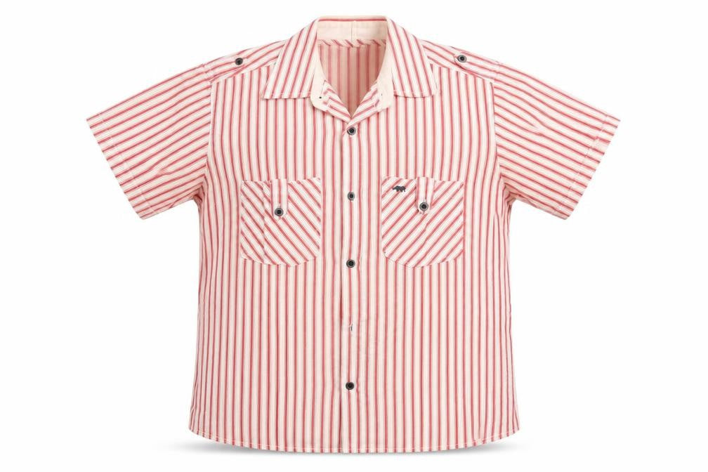 Rhino Womens Multicoloured Striped  Basic Button-Up Size S Collared