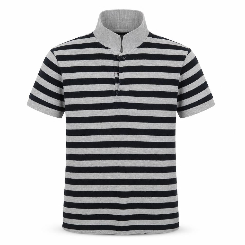 Rebel Boys Multicoloured Striped Cotton Basic Polo Size 11-12 Years Collared