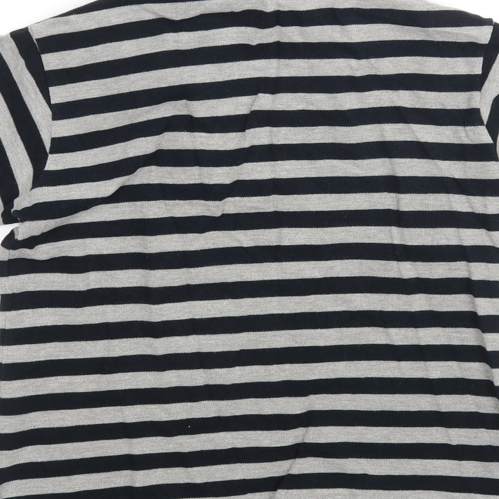 Rebel Boys Multicoloured Striped Cotton Basic Polo Size 11-12 Years Collared