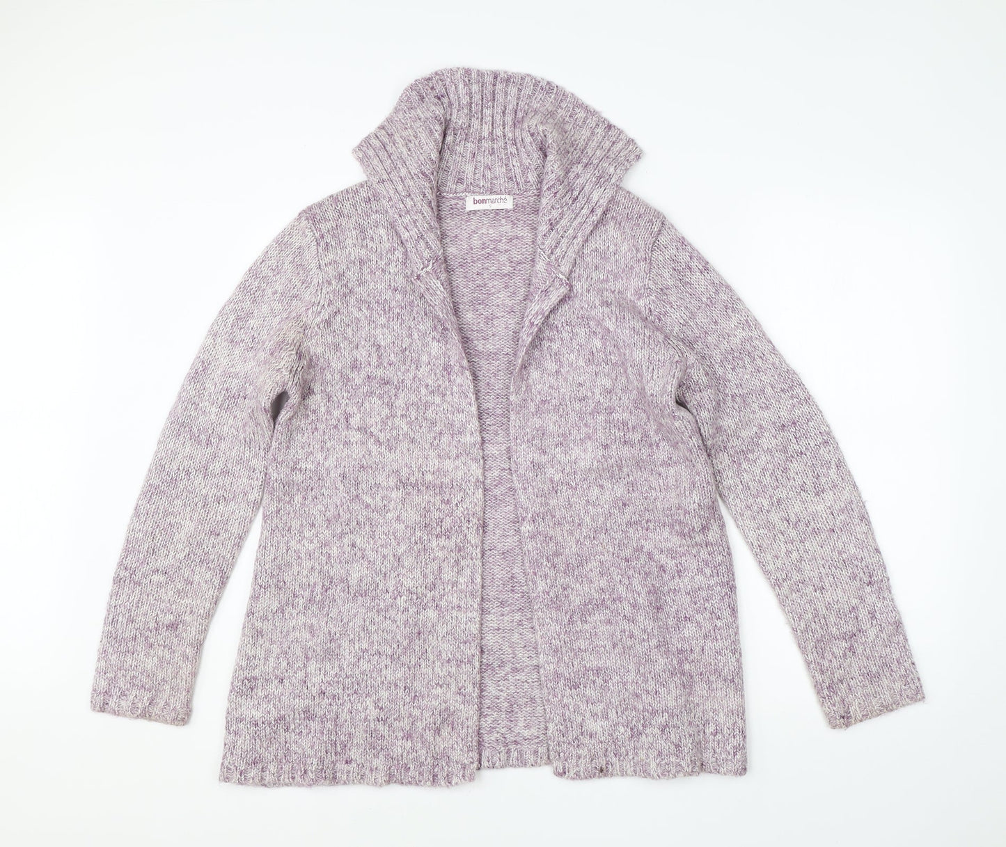 Bonmarche Womens Purple Collared  Acrylic Pullover Jumper Size S