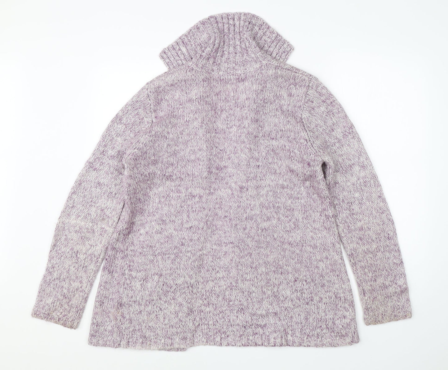 Bonmarche Womens Purple Collared  Acrylic Pullover Jumper Size S