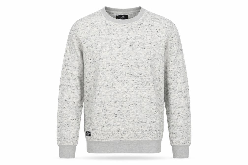 Threadable Mens Grey Round Neck  Cotton Pullover Jumper Size M