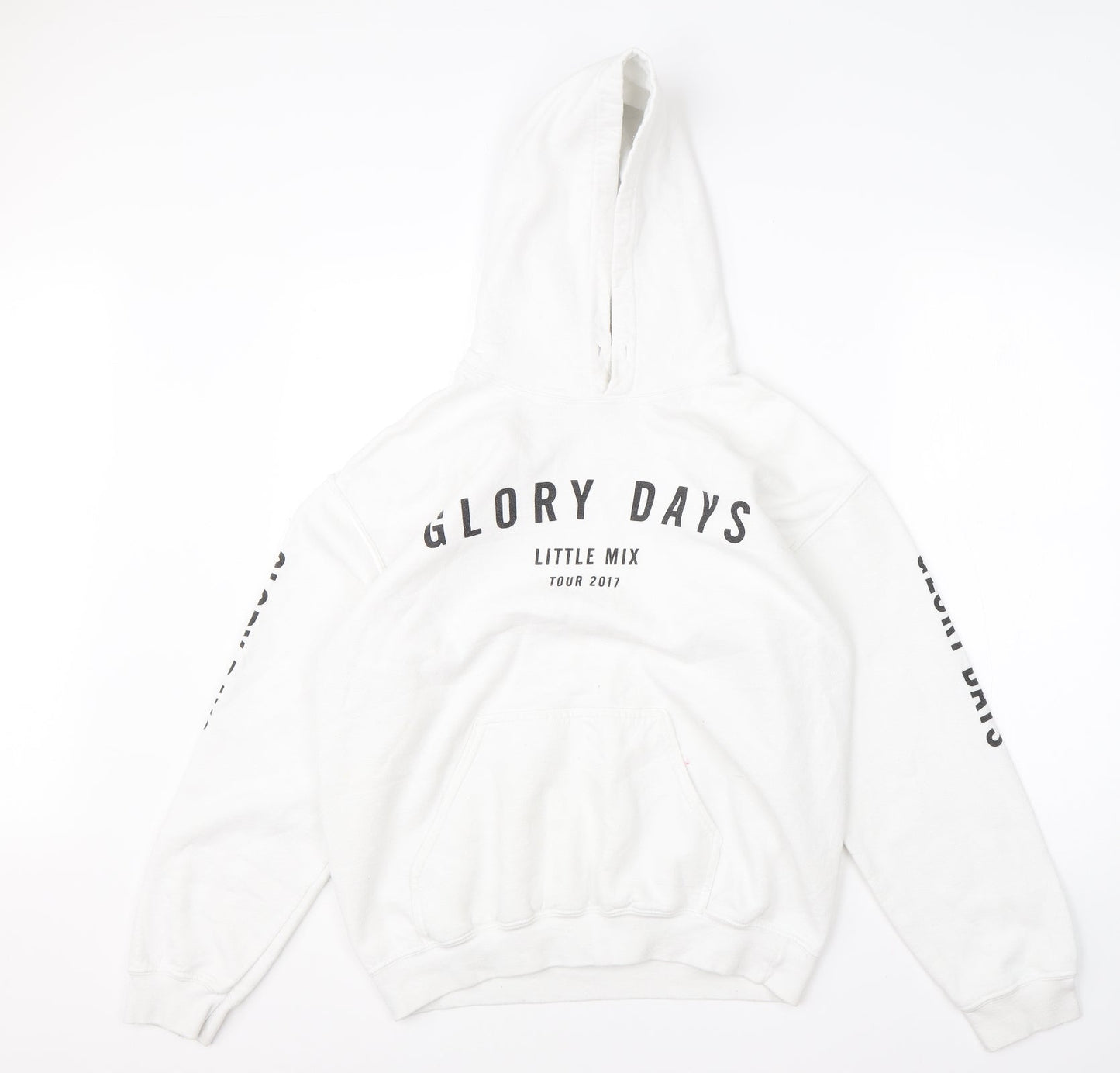 Gildan Mens White  Cotton Pullover Hoodie Size M
