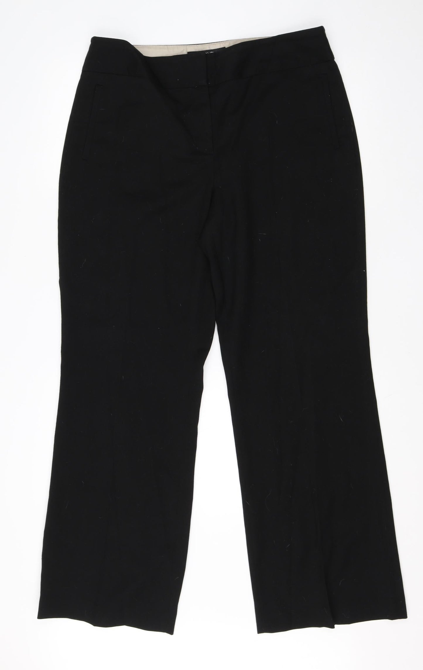 NEXT Womens Black  Polyester Dress Pants Trousers Size 14 L28 in Regular