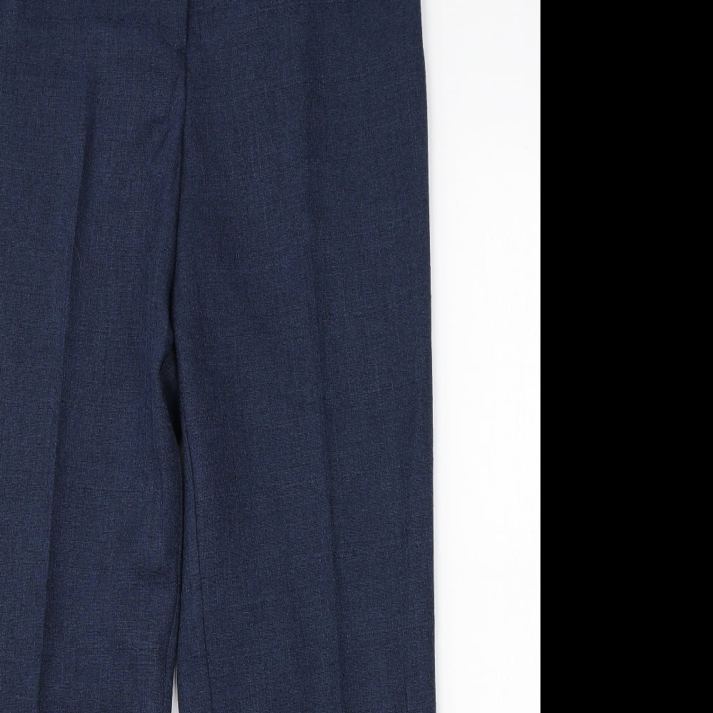Wardrobe Womens Blue  Polyester Dress Pants Trousers Size 14 L28 in Regular