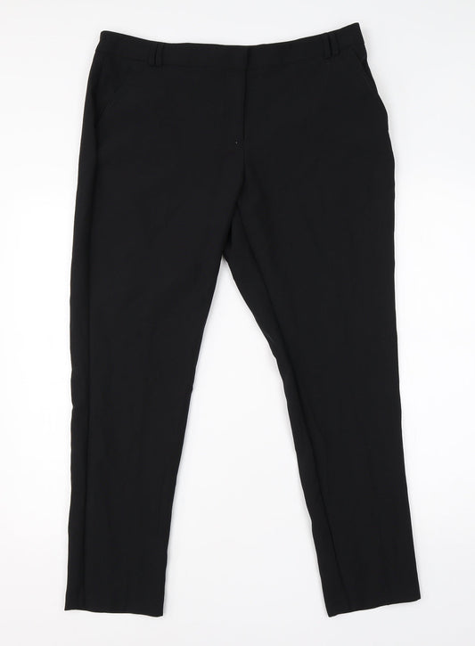 Atmosphere Womens Black  Viscose Dress Pants Trousers Size 12 L26 in Regular