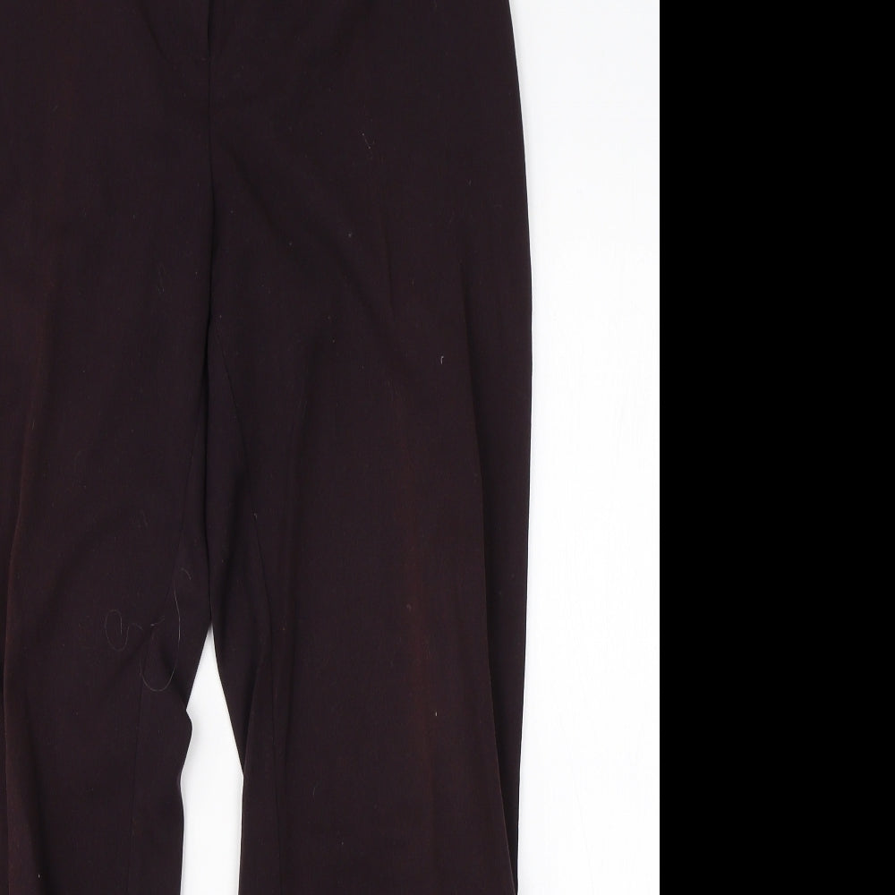 M&Co Womens Purple  Viscose Dress Pants Trousers Size 12 L26 in Regular