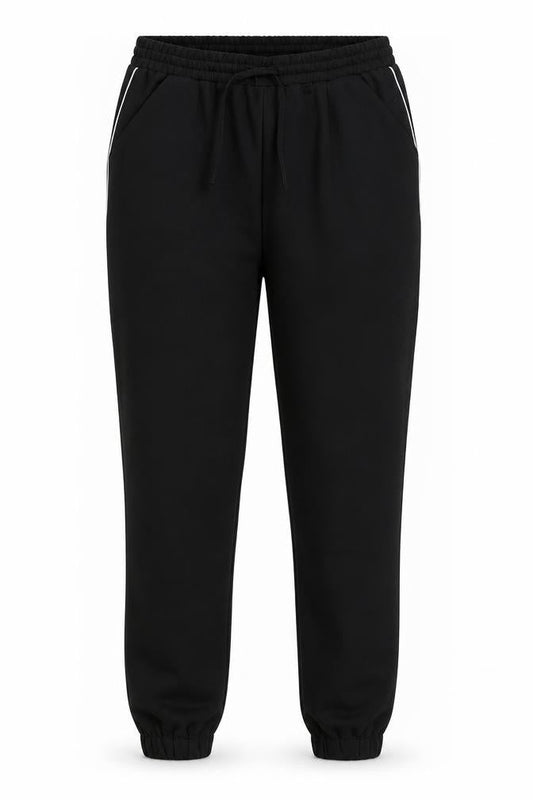 INTUITION Womens Black  Polyester Jogger Trousers Size 12 L29 in Regular