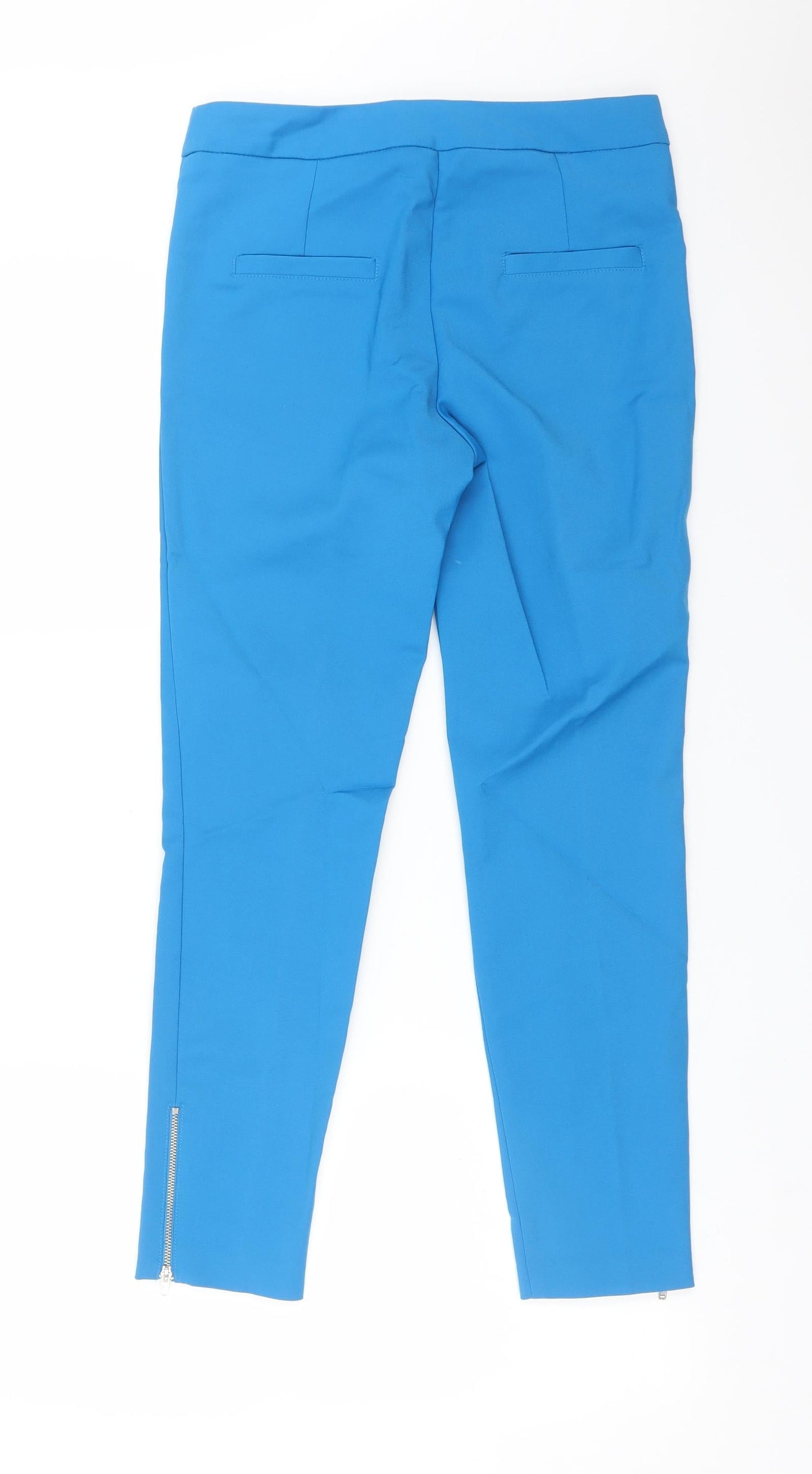 ASOS Womens Blue  Cotton Carrot Trousers Size 8 L26 in Regular