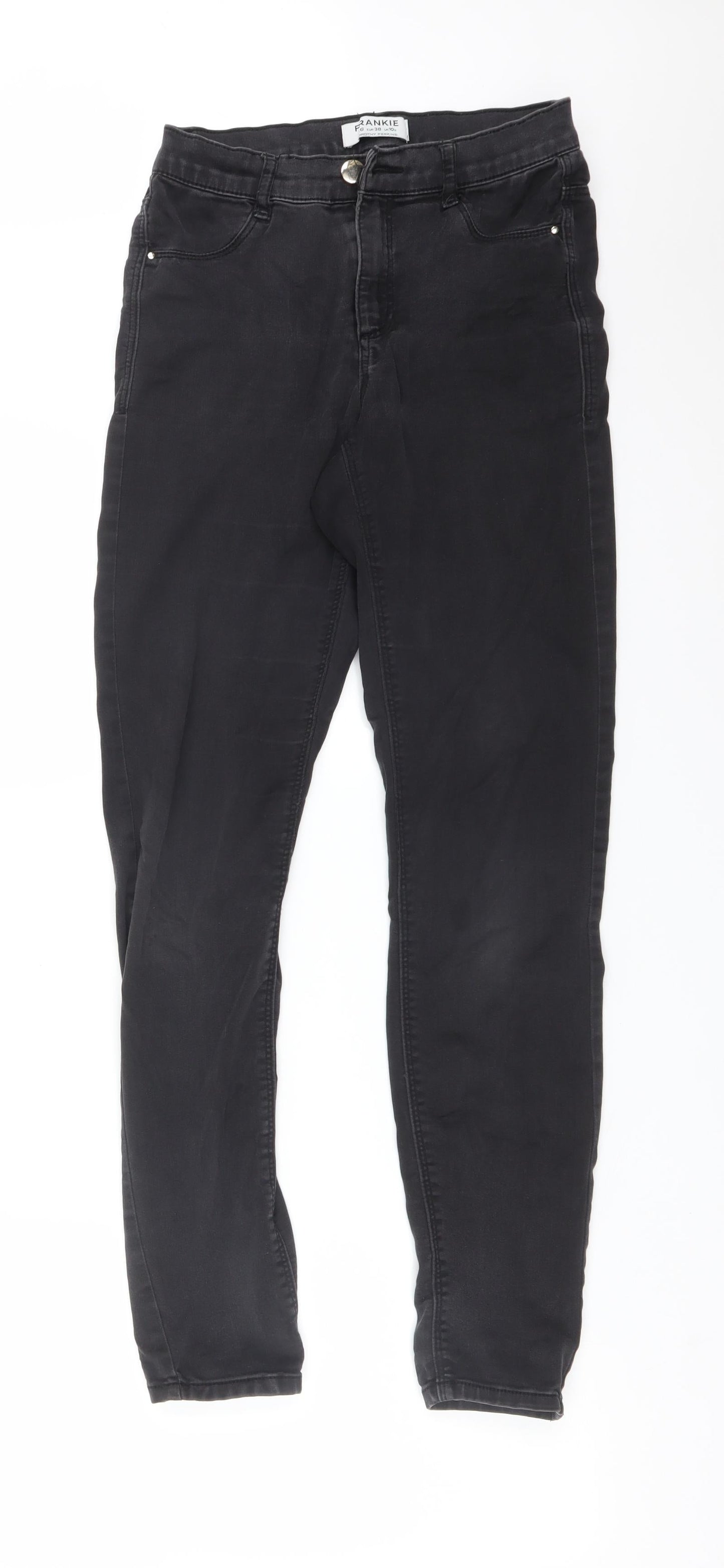 Dorothy Perkins Womens Black  Cotton Skinny Jeans Size 10 L30 in Regular