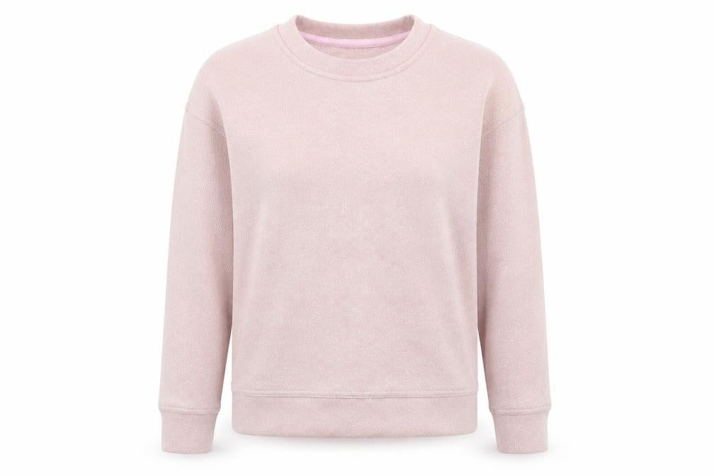 Topshop Womens Pink Round Neck  Polyester Pullover Jumper Size 6