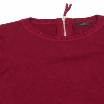 M&Co Womens Pink Round Neck  Viscose Pullover Jumper Size 12