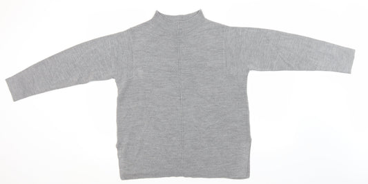 Marks and Spencer Womens Grey High Neck   Pullover Jumper Size M