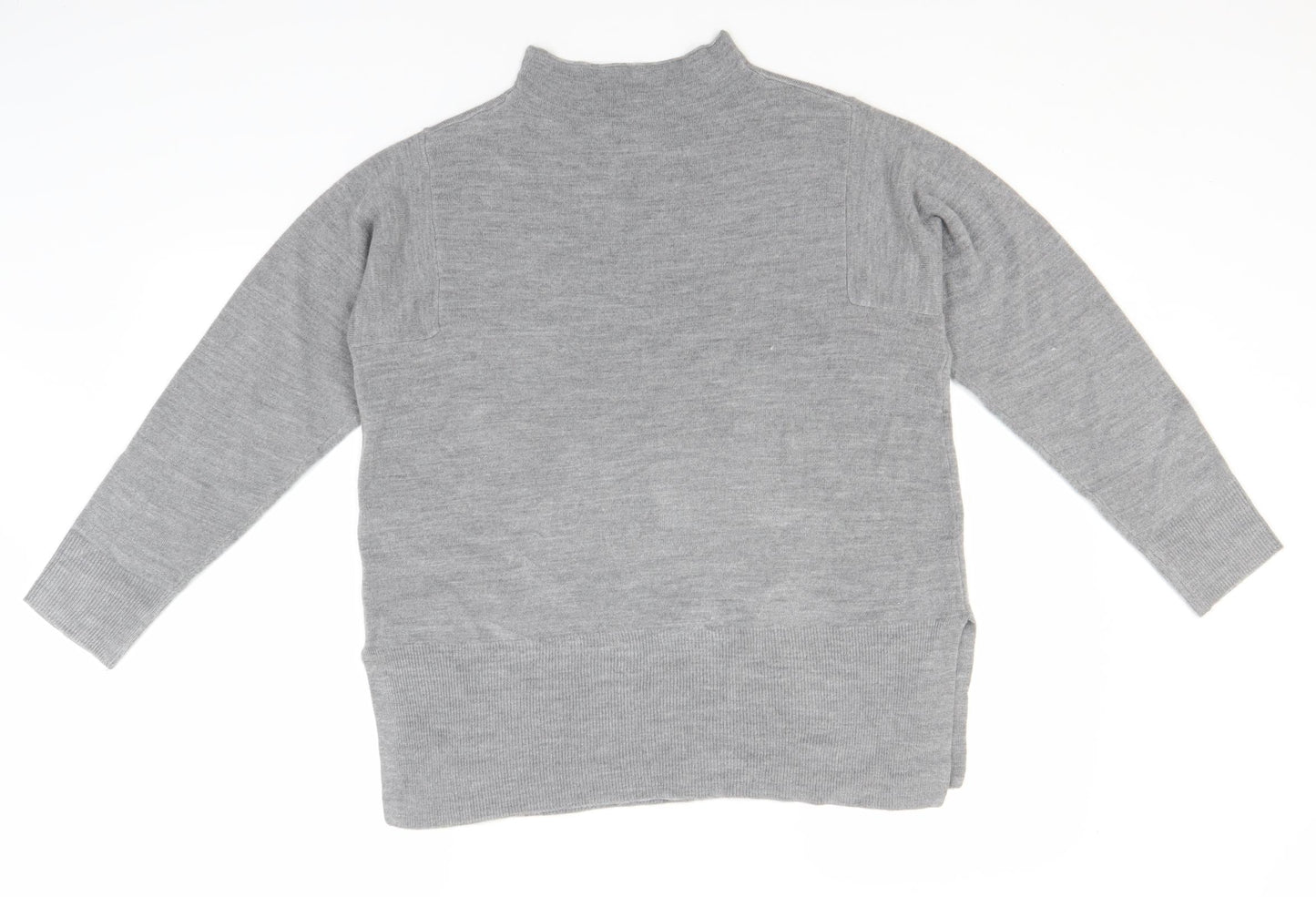 Marks and Spencer Womens Grey High Neck   Pullover Jumper Size M