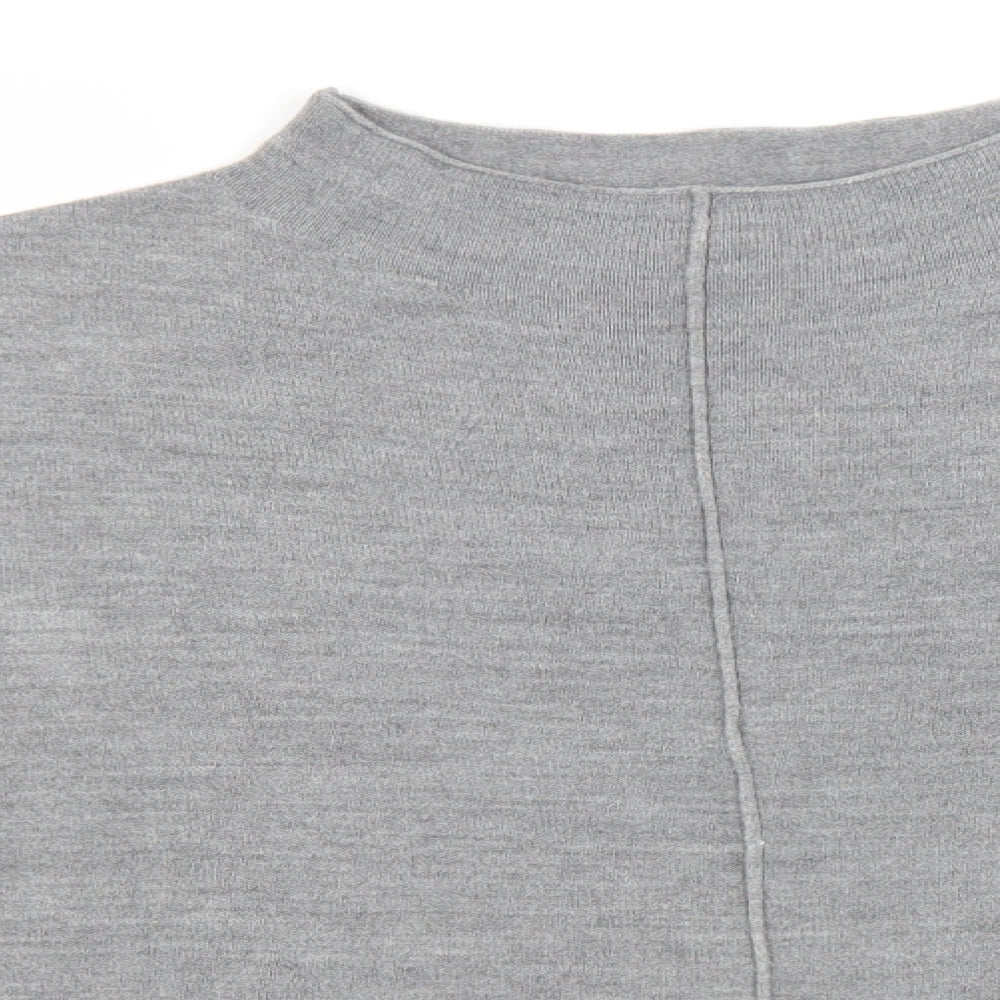 Marks and Spencer Womens Grey High Neck   Pullover Jumper Size M