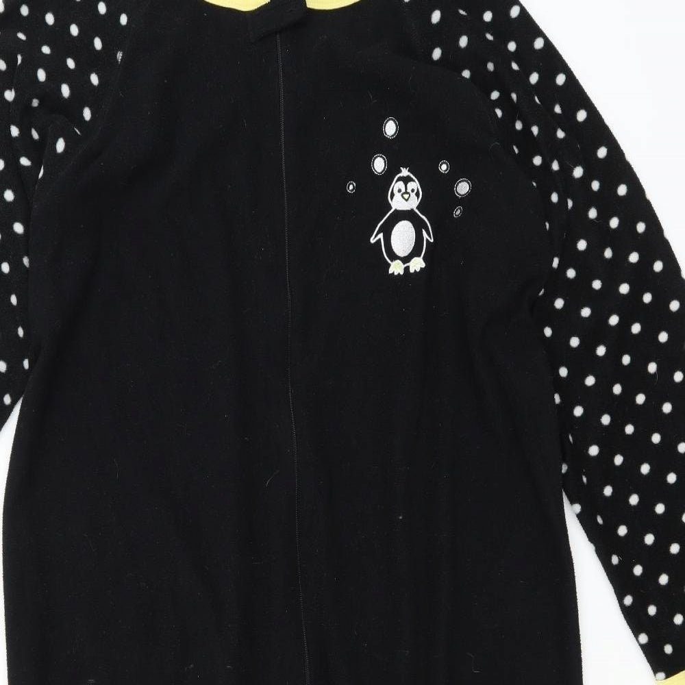 Secret Womens Black Solid Polyester  One Piece Size 12   - Penguin