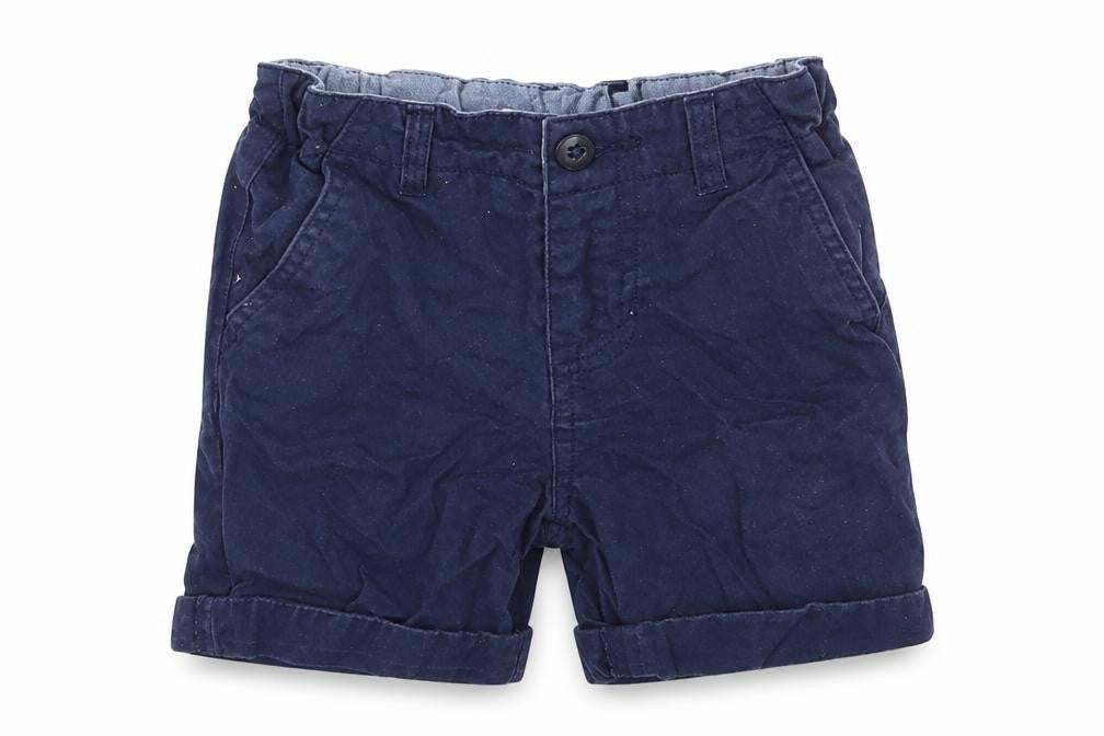 BHS Boys Blue  Cotton Cargo Shorts Size 3-4 Years  Regular