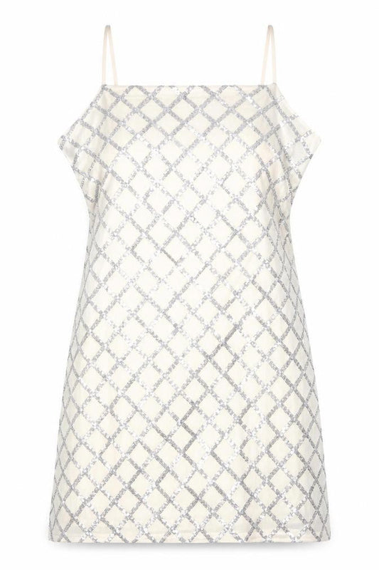 Parisian Signature Womens Ivory Argyle/Diamond Polyester A-Line  Size 10  Round Neck