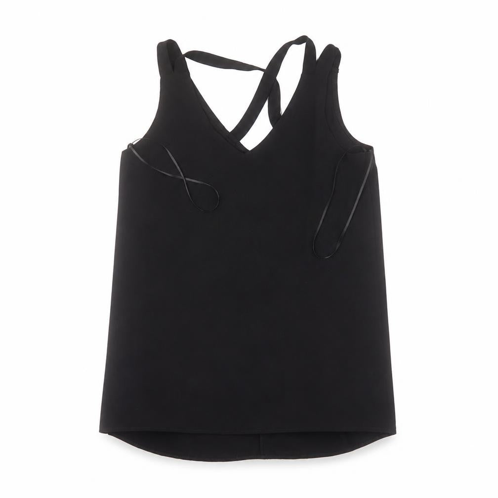 Select Womens Black  Polyester Basic Blouse Size 12 V-Neck