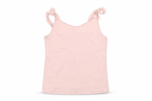 H&M Girls Pink  Cotton Basic T-Shirt Size 6-7 Years Round Neck
