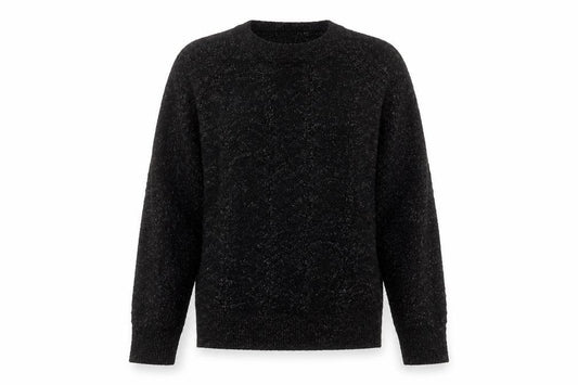 Matalan Womens Black Round Neck  Acrylic Pullover Jumper Size L