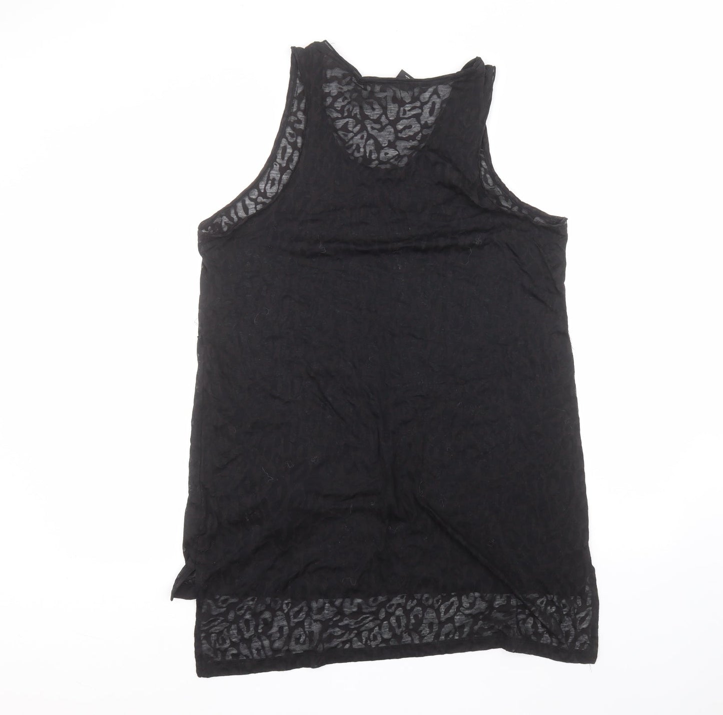 H&M Womens Black  Polyester Basic T-Shirt Size M Round Neck