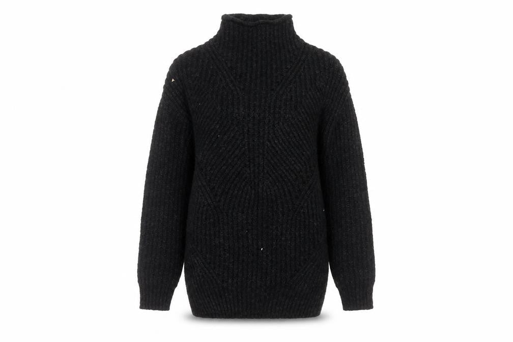 Matalan Womens Black Round Neck  Acrylic Pullover Jumper Size S